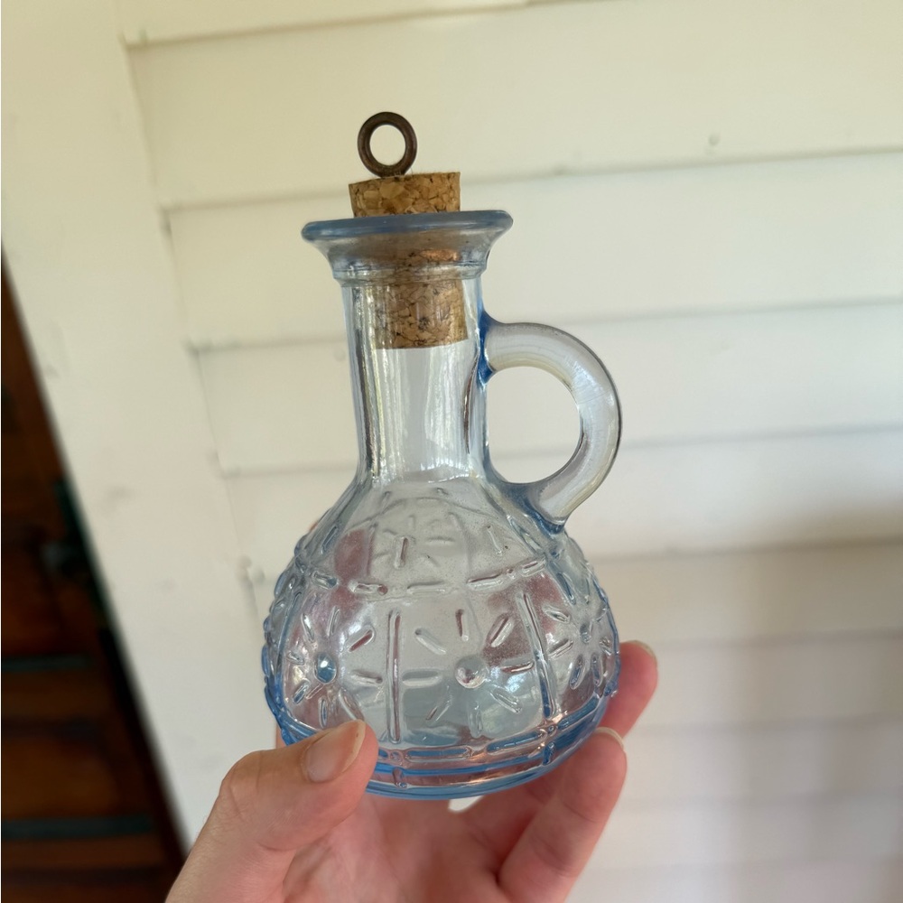 Vintage Blue Glass Decanters